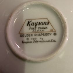 1961 Golden Rhapsody Kaysons Bread Butter Plates 5 Total