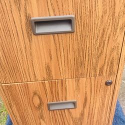 Two Drawer File Cabinet Like New Condition 28 Tall  15 Inches Deep 