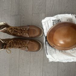 Thorogood American Heritage Size 11 And MSA Skull Guard Hard Hat 