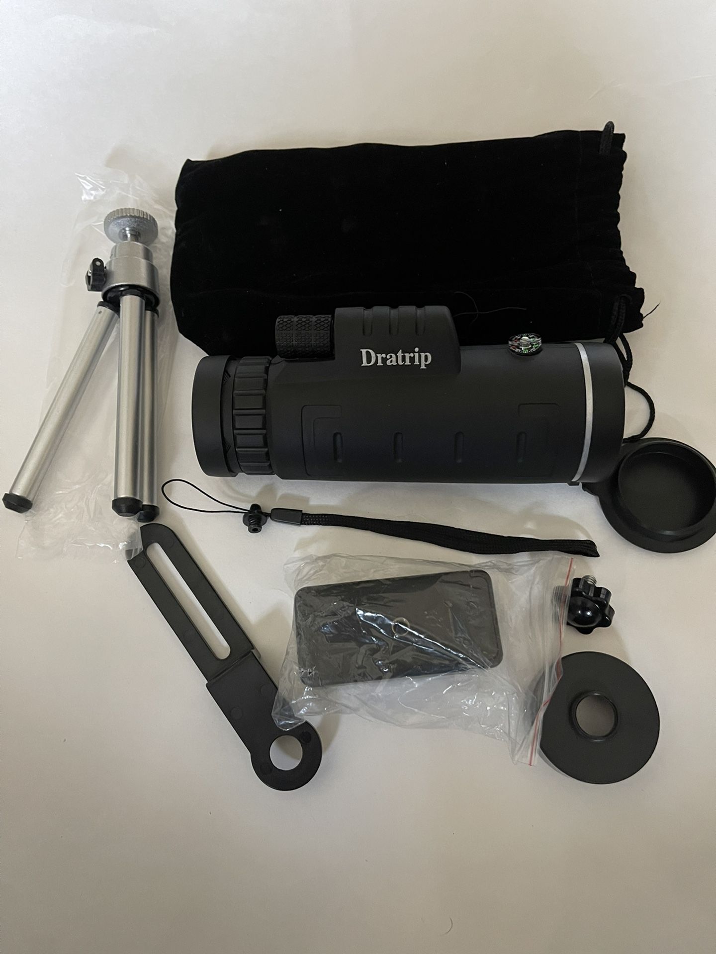 40X60 HD BAK4 Monocular Telescope+Phone Clip Tripod Outdoor Hiking