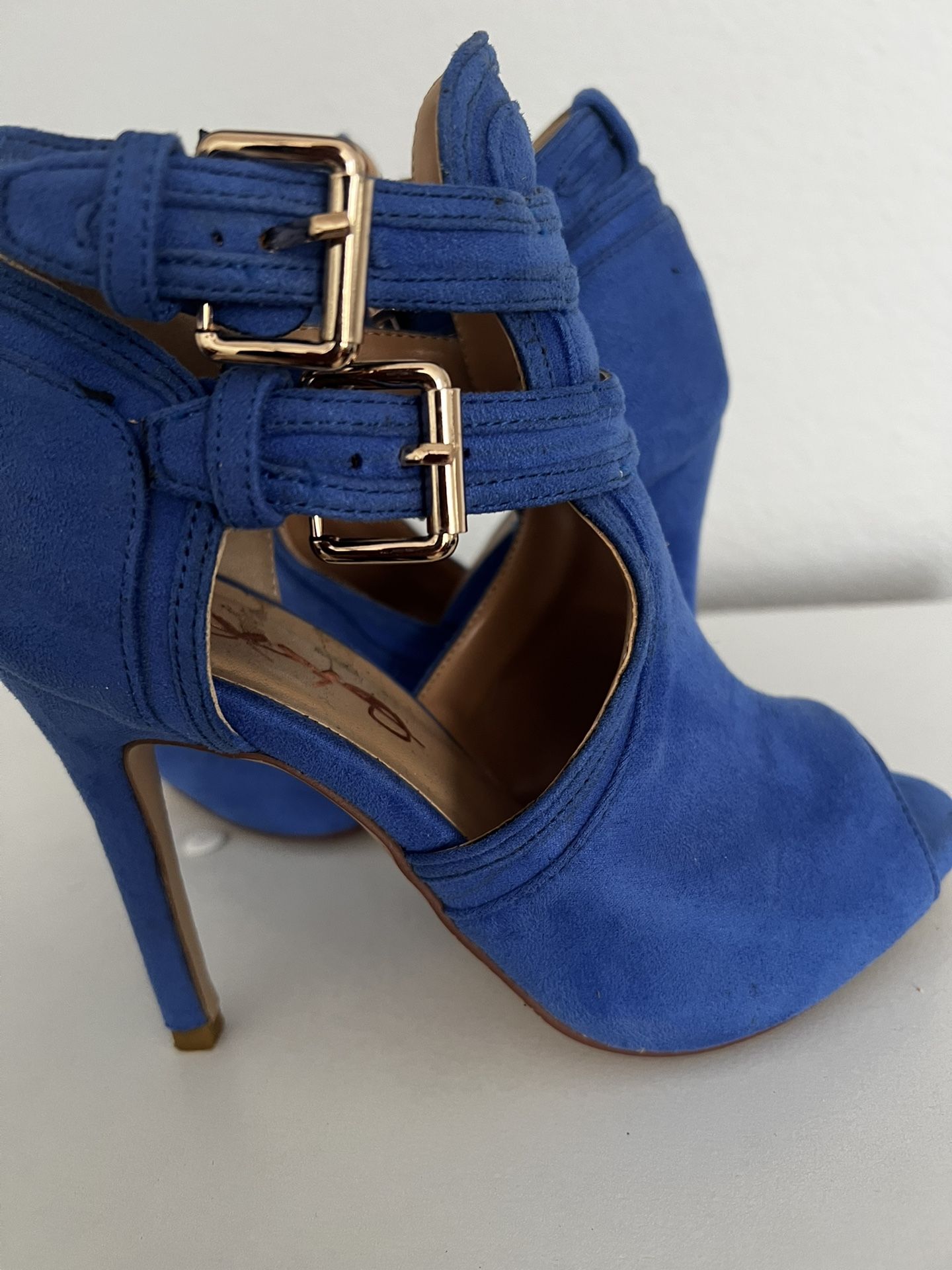 Blue Suede Heels