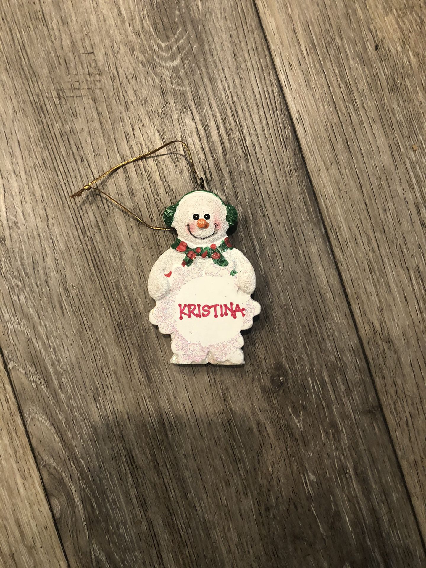Snowman ornament “Kristina”
