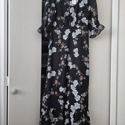 Marie Mock Neck Maxi Dress Size M