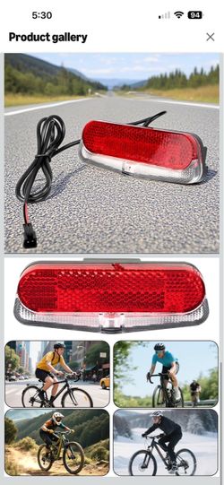 Waterproof LED Ebike Tail Light 10V-60V for Bafang Mid&Hub Motors