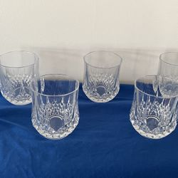 Longchamp Cristal D’Arques - 6 Crystal Tumbler Glasses 10 ¾ Oz