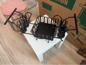 Metal Kitchen Utensil & Napkin Organizer Caddy – Black