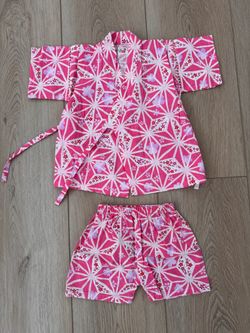 Japanese Children’s Yukata-Style Outfit / Kimono Two-Piece Set – Size 95