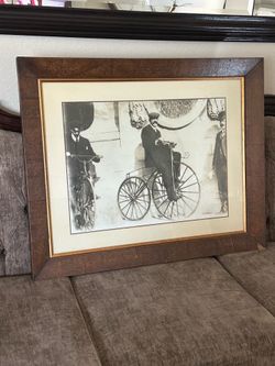 Vintage picture reproduction of Bone Shaker Bicycle