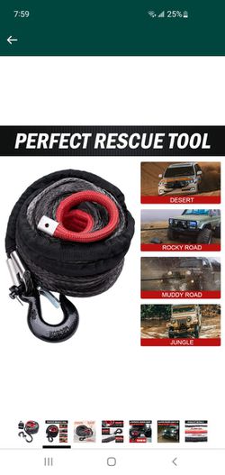 Cainozo Synthetic Winch Rope 3/8''X100FT 26800 LBS Dyneema Winch Rope for  Off Road Vehicle ATV UTV SUV with Protective Sleeve Synthetic Winch Rope  Lin for Sale in Norwalk, CA - OfferUp