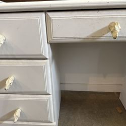 White Dress With Dinosaur Knobs