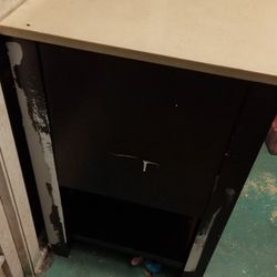 Twin Star Wood Vanity With Marble Top