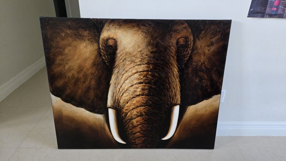 Elephant Canvas From Kirklands