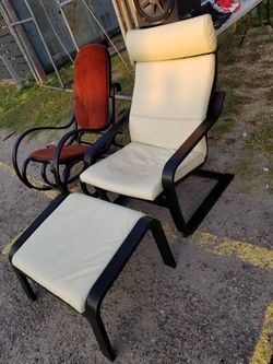ikea mecedora 100% piel