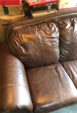 Hundred percent real leather couch