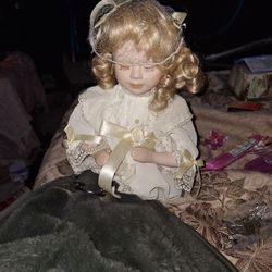 Praying Girl Porcelain Doll 