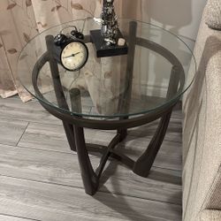 Glass Round Corner Coffee Table 