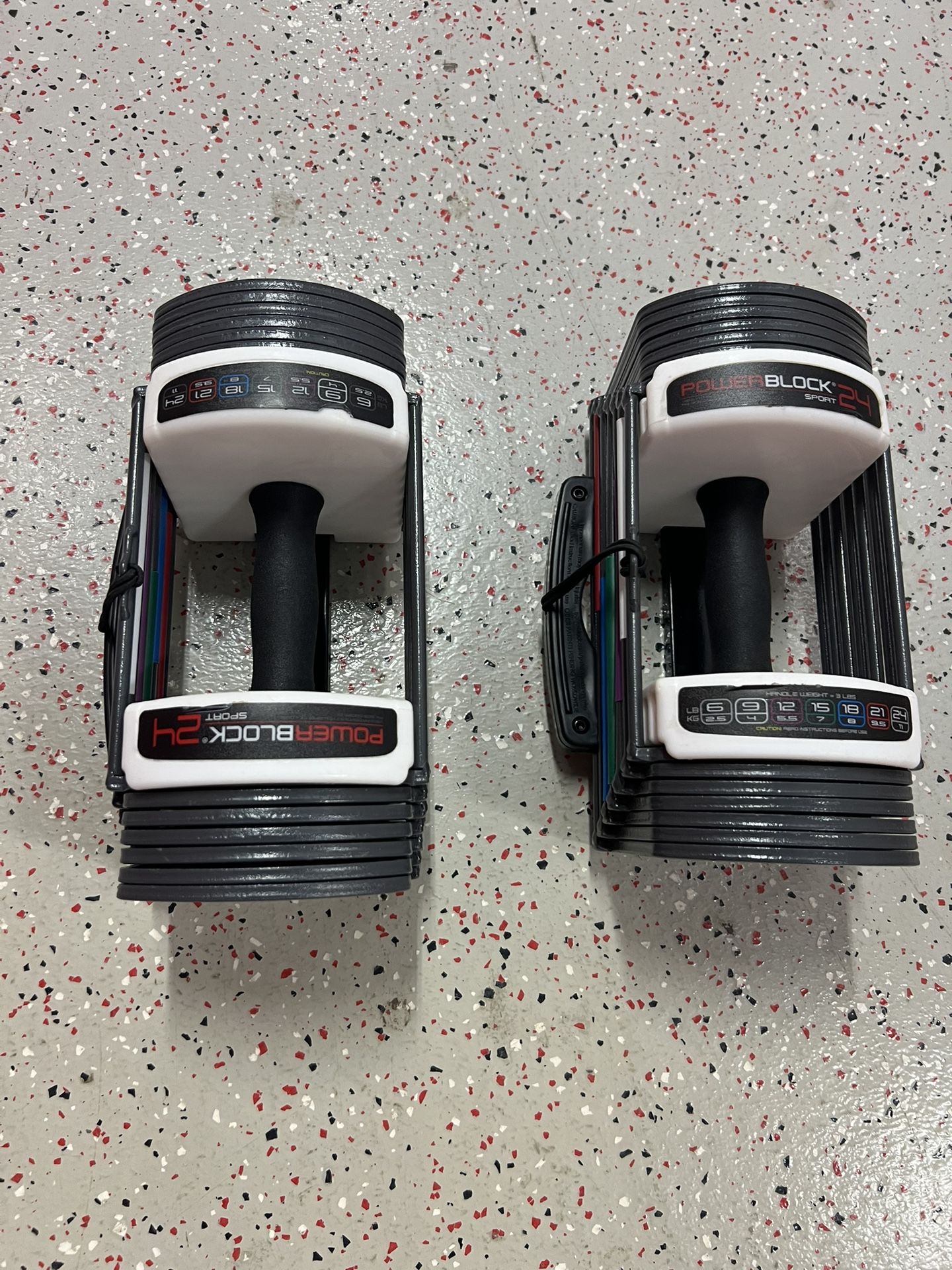 PowerBlock Sport Adjustable Dumbbells 24lbs (set of two totals up to 48lbs Max)