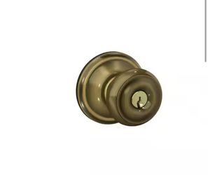 Schlage Georgian Antique Brass Keyed Entry Door Knob @48