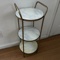 3 Tier Plant Stand Home Decor 39” Freestanding Gold Tone