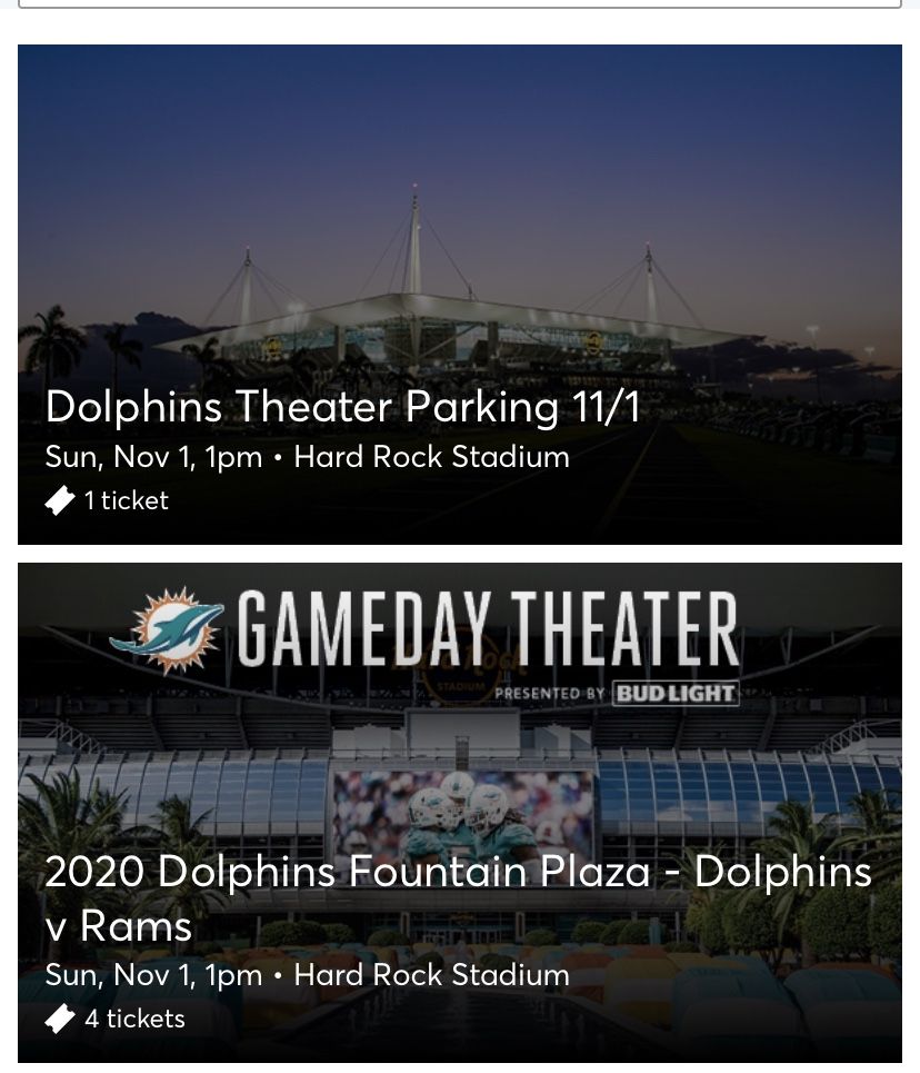 4 Dolphins tickets for dolphin fountain plaza.