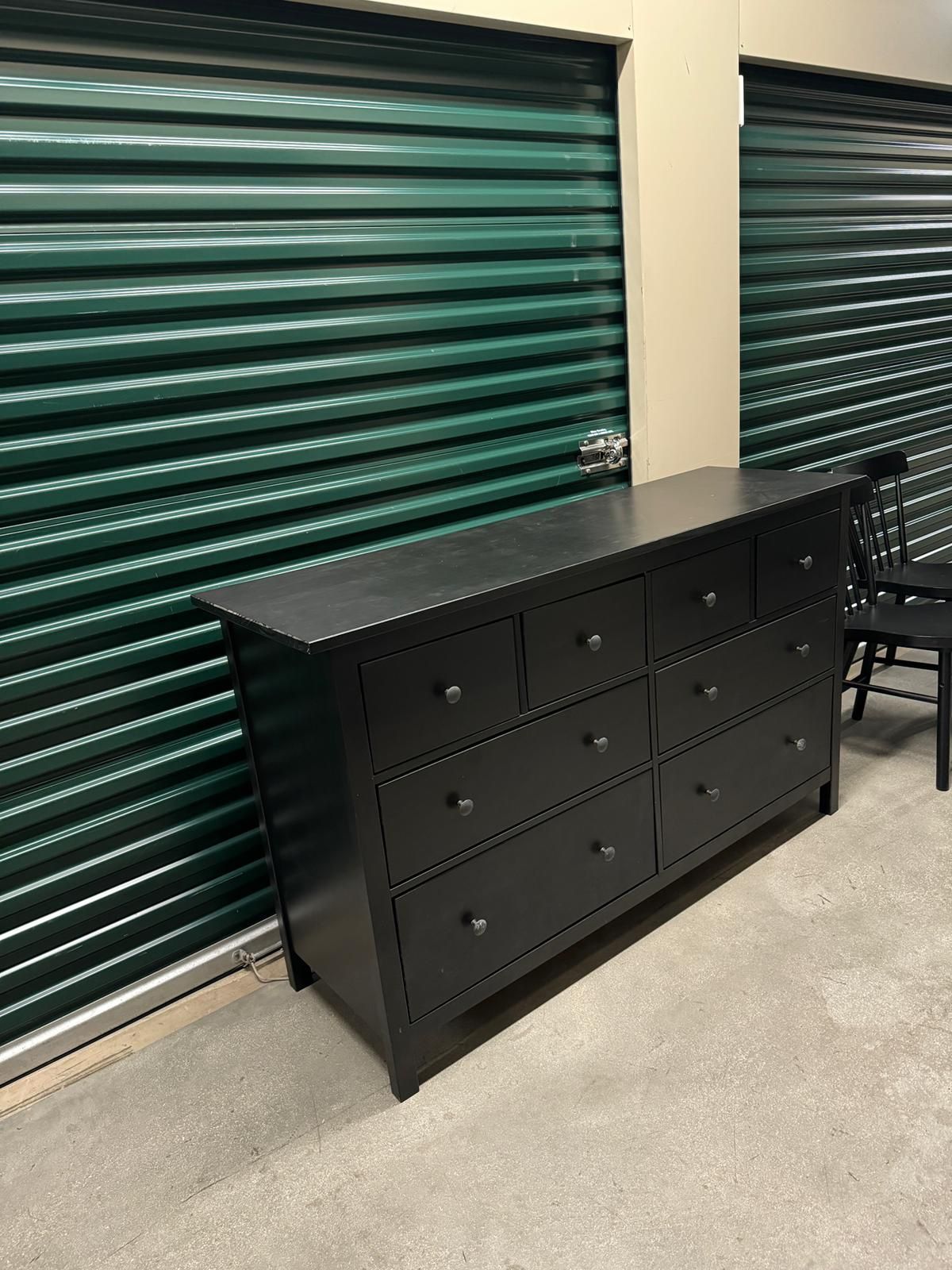 hemnes 8-drawer dresser black-brown Portdown king-sized bedroom furniture set main image 0