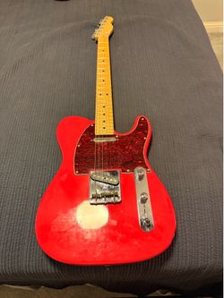 Red Partscaster Telecaster and Glarry Telecaster Style Electric Guitars