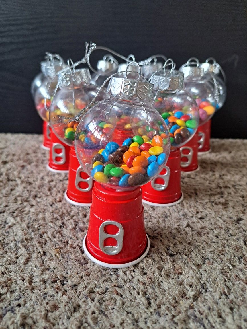 Homemade Gumball Machine Ornaments 