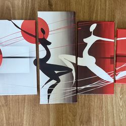 Set 5 wall canvas pics