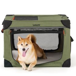 Lesure Soft Collapsible Dog Crate - 30 Inch Portable Travel Crate for Medium Dog