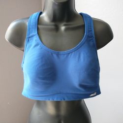 Avia blue sports Bra size large with mesh back
