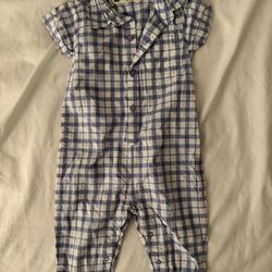 $5 Monica + Andy baby gingham romper 6-9 mos