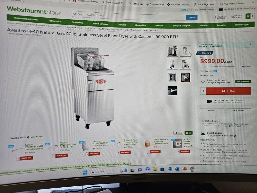 Fryer Natural Gas 
