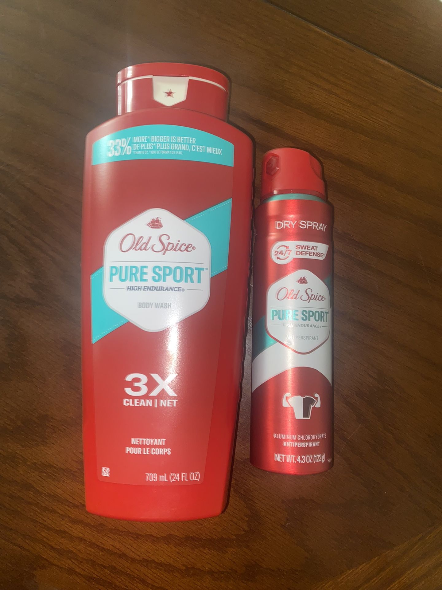 Old Spice Body Wash +Dry Spray
