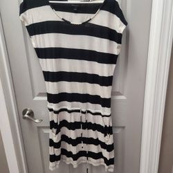 Black and White striped dress from Banana Republic