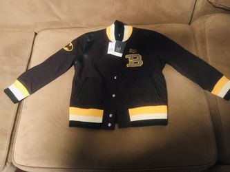 Kids Gap varsity jacket leather/cotton