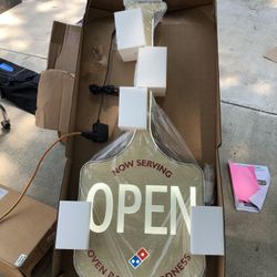 Dominos pizza paddle sign. Brand new in box
