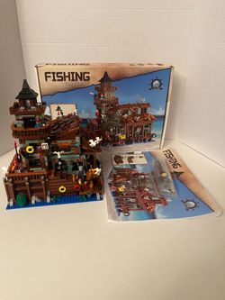 Hi-Reeke Mini Building Block Set Fishing Building Store Set