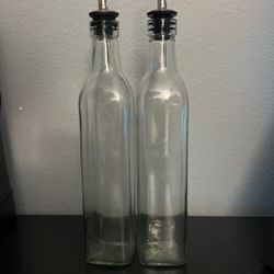 Glass olive Oil Dispenser X2