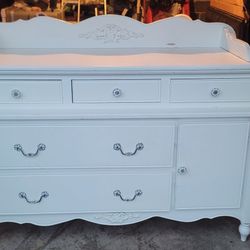 White Wooden Dresser Changing Table