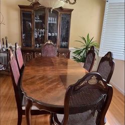 Vintage Dining Set An China Cabinet