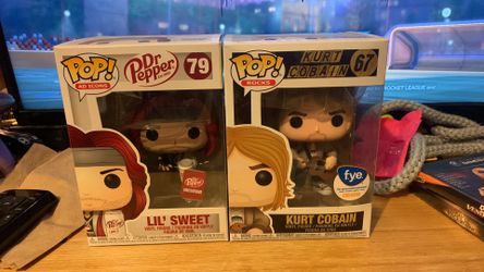 Kurt Cobain And Lil Sweet Funko Pops
