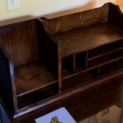 Restored Wooden Desktop Hutch