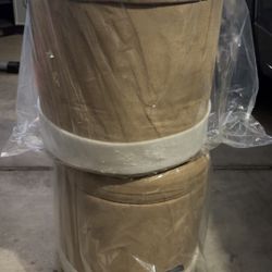 2 Set Beige Ottomans 