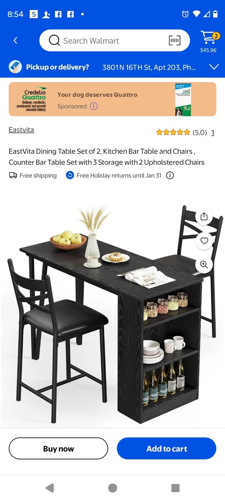 Like New Breakfast Table And Two Chairs