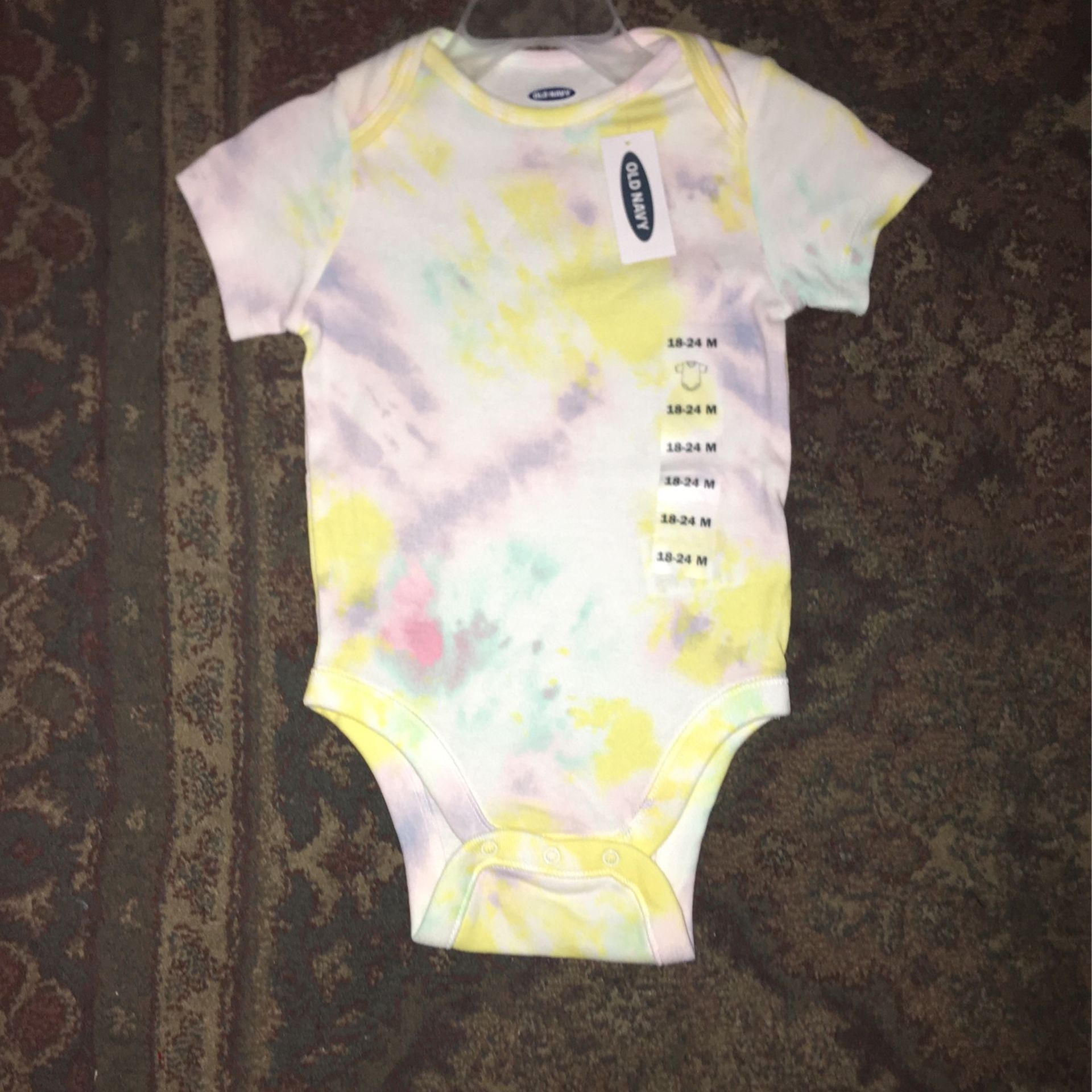 Old Navy Toddler Girl’s Colorful Onesie, Size 18-24 Months