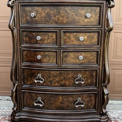 Ashley Furniture - 5 Drawer Dresser Burl Veneer Panels