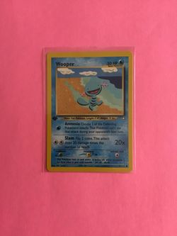 1st edition Wooper 82/111 Pokemon Card from Neo Genesis Set
