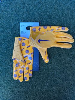 LSU Nike Vapor Jet Football Gloves XL