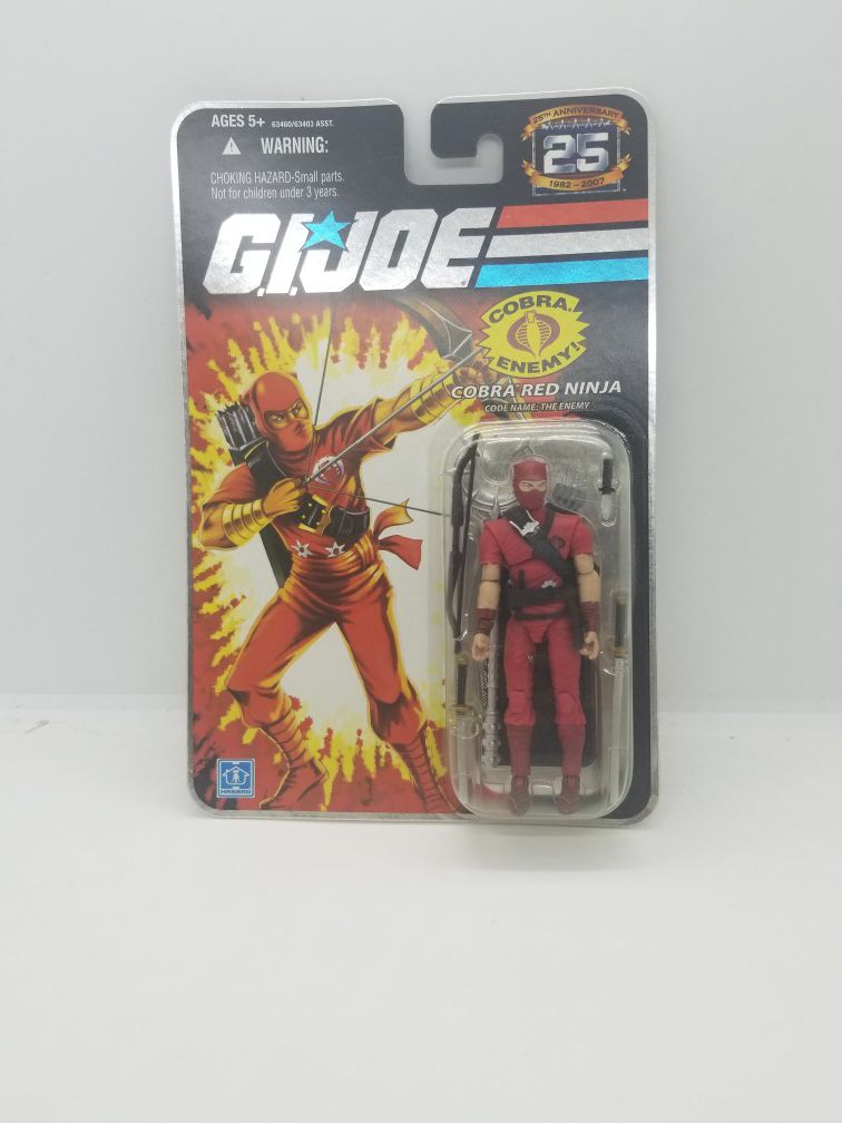 GI Joe 25th Anniversary Cobra Red Ninja Hasbro 2007 Action Figure MOC