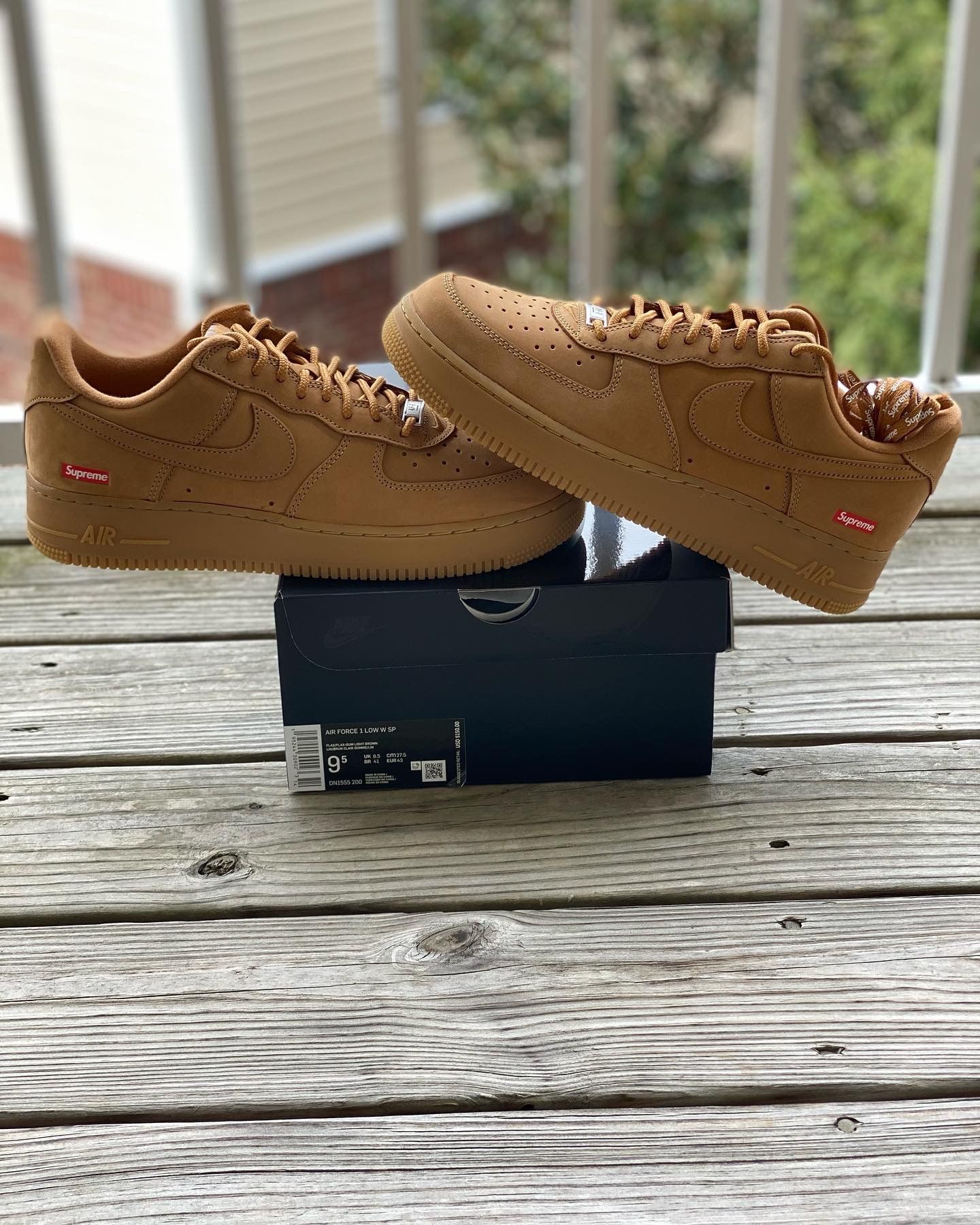 BRAND NEW SUPREME AF1 “WHEAT” FOR SALE!!! MEN’s SIZE 9.5. $210